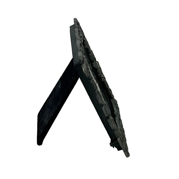 Lot of 3 Small Dark Silvertone Ornate Picture Frames Tabletop Stand - Picture 7 of 12